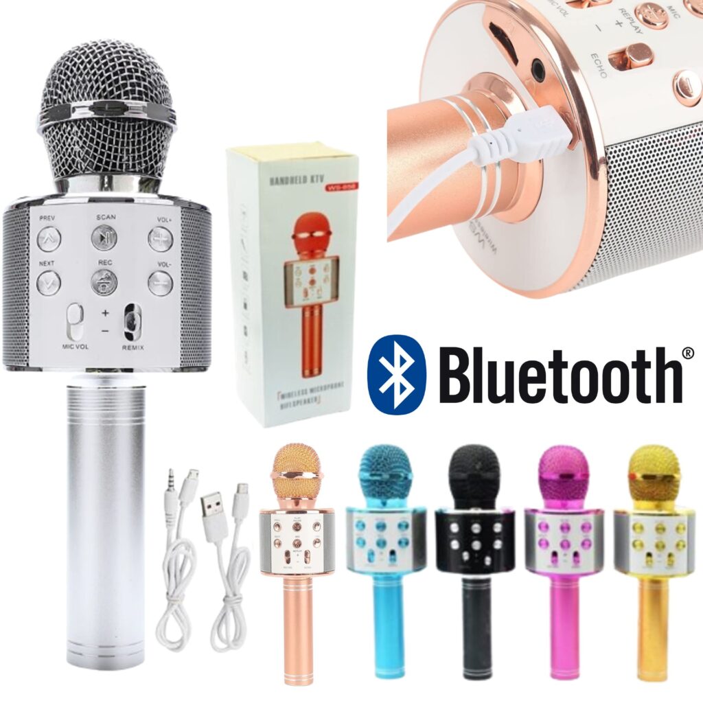 Microfono Bluetooth Inalambrico Karaoke Con Parlante