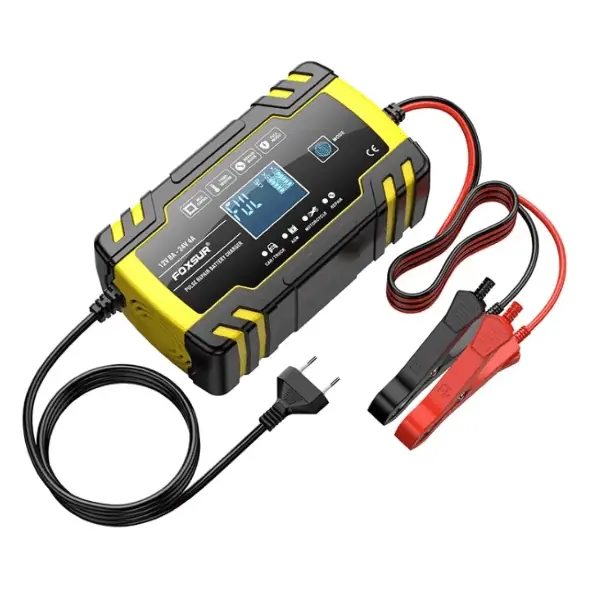 Cargador de Bateria FOXSUR 12V A 8A/24V A 4A