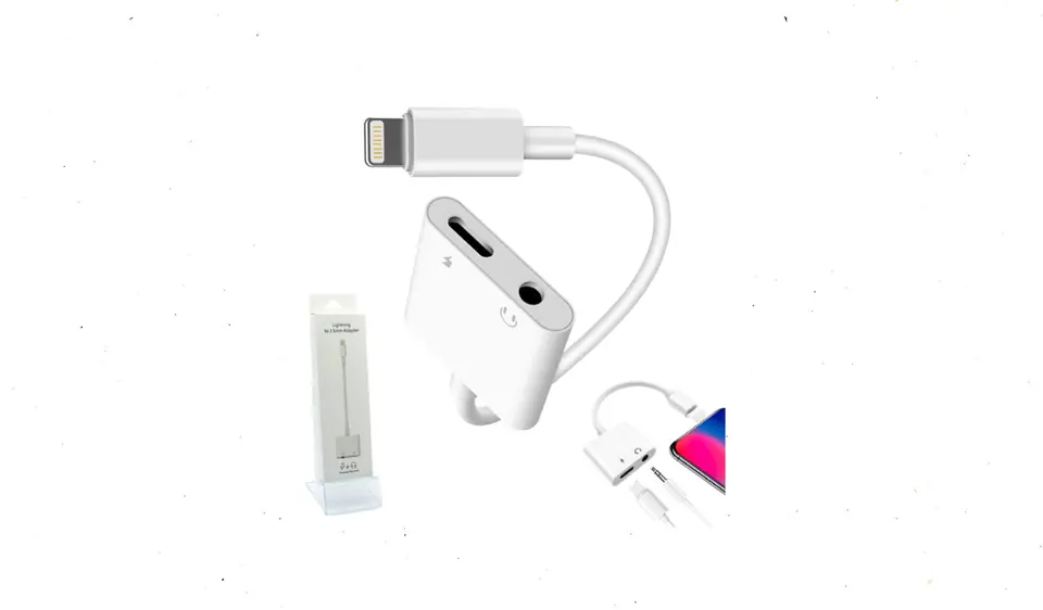 Adaptador Para iPhone Lightning Splitter (3.5mm + Para iPhone Lightning )