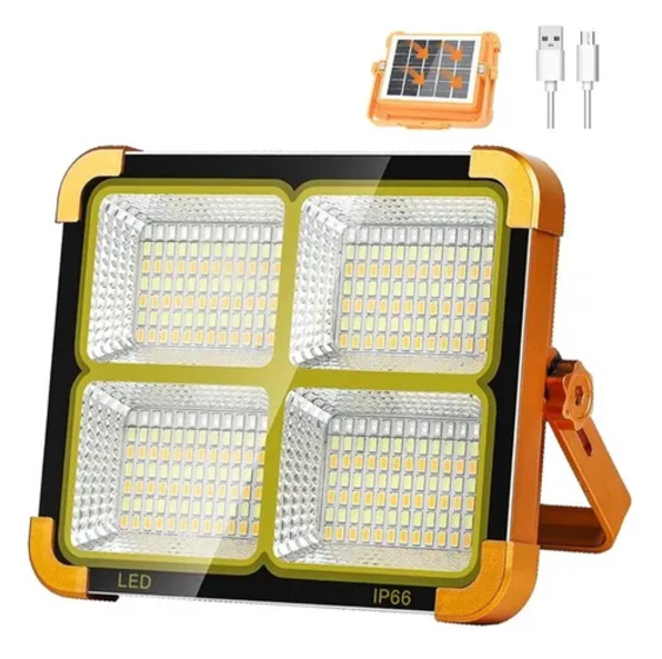 Foco Solar Luz Led Con Power Bank / 200W / 1200mAh / 288Leds