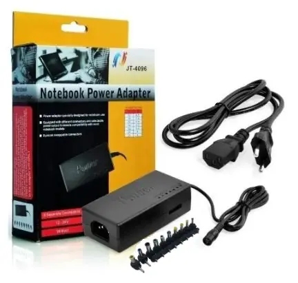 Cargador Universal De Notebook 96W Con 10 Adaptadores(Incluye Pase Ceibal)