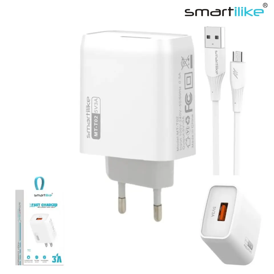 Cargador 3A+Cable Micro