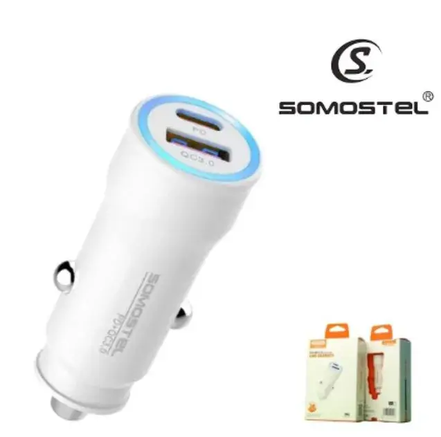 Cargador USB de Auto Carga Rapida+Puerto Tipo-C PD 38W