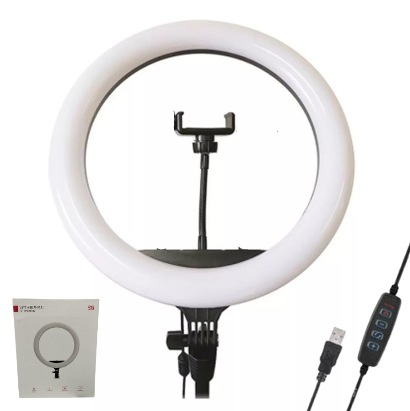 Aro De Luz Led 26CM/USB 5V/15W/Con Soporte Flexible Para Celular