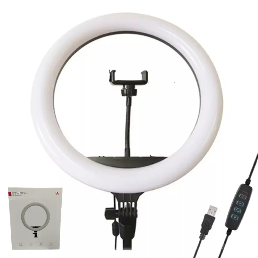 Aro De Luz Led 26CM/USB 5V/15W/Con Soporte Flexible Para Celular
