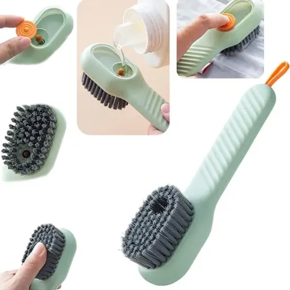 Cepillo de Limpieza Con Dispensador De Jabon