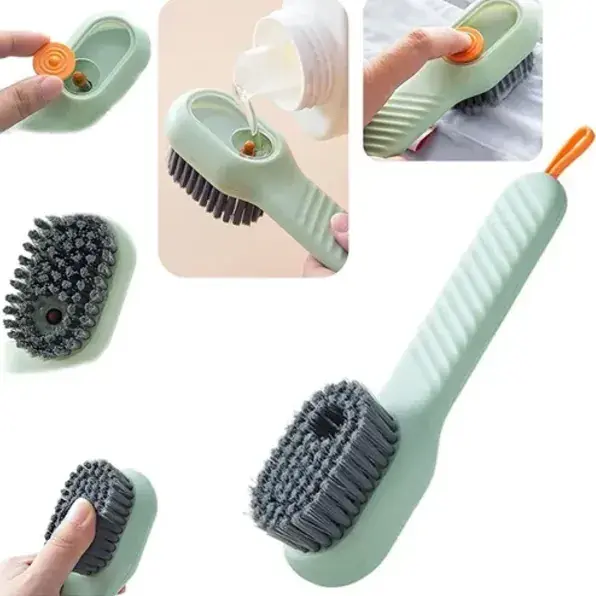 Cepillo de Limpieza Con Dispensador De Jabon