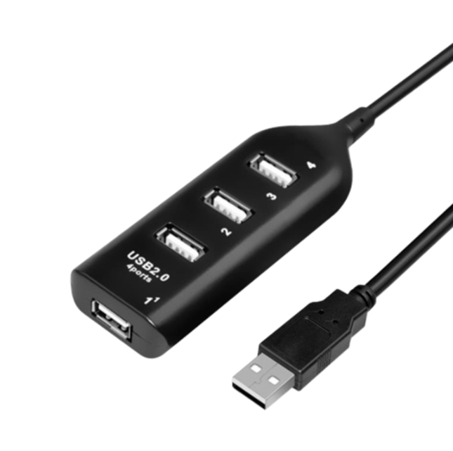 Adaptador HUB USB 2.0/ 4 en 1