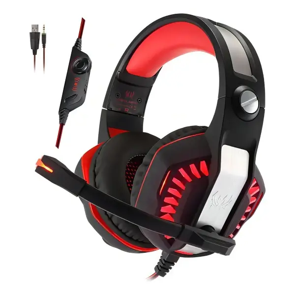 Auriculares Gamer 3.5mm/USB Para Luces/Con Microfono