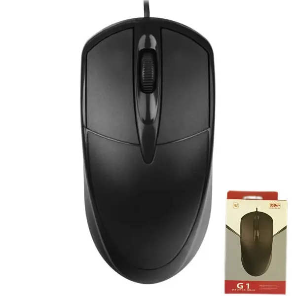 Mouse Optico Cableado USB G1/Silencioso/1.5 MT