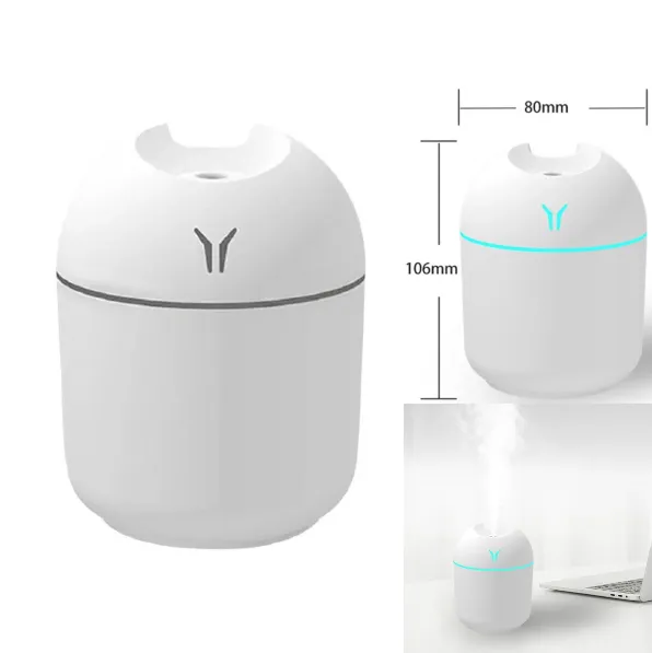 Aromatizador Difusor Vaporizador Humidificador 250ml Con Luz Led