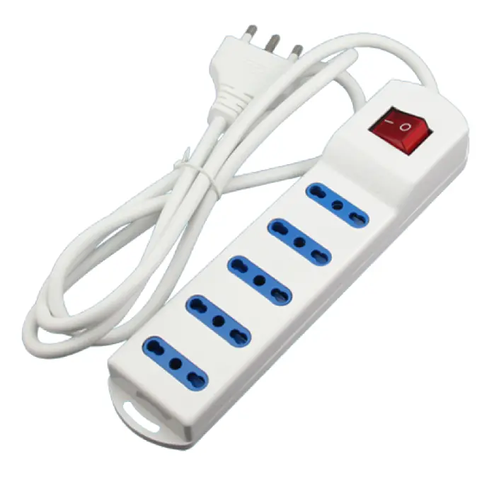 Alargue Zapatilla 3 En Linea 3 MT/5 TOMAS/2500W/10A/LLave Encendido