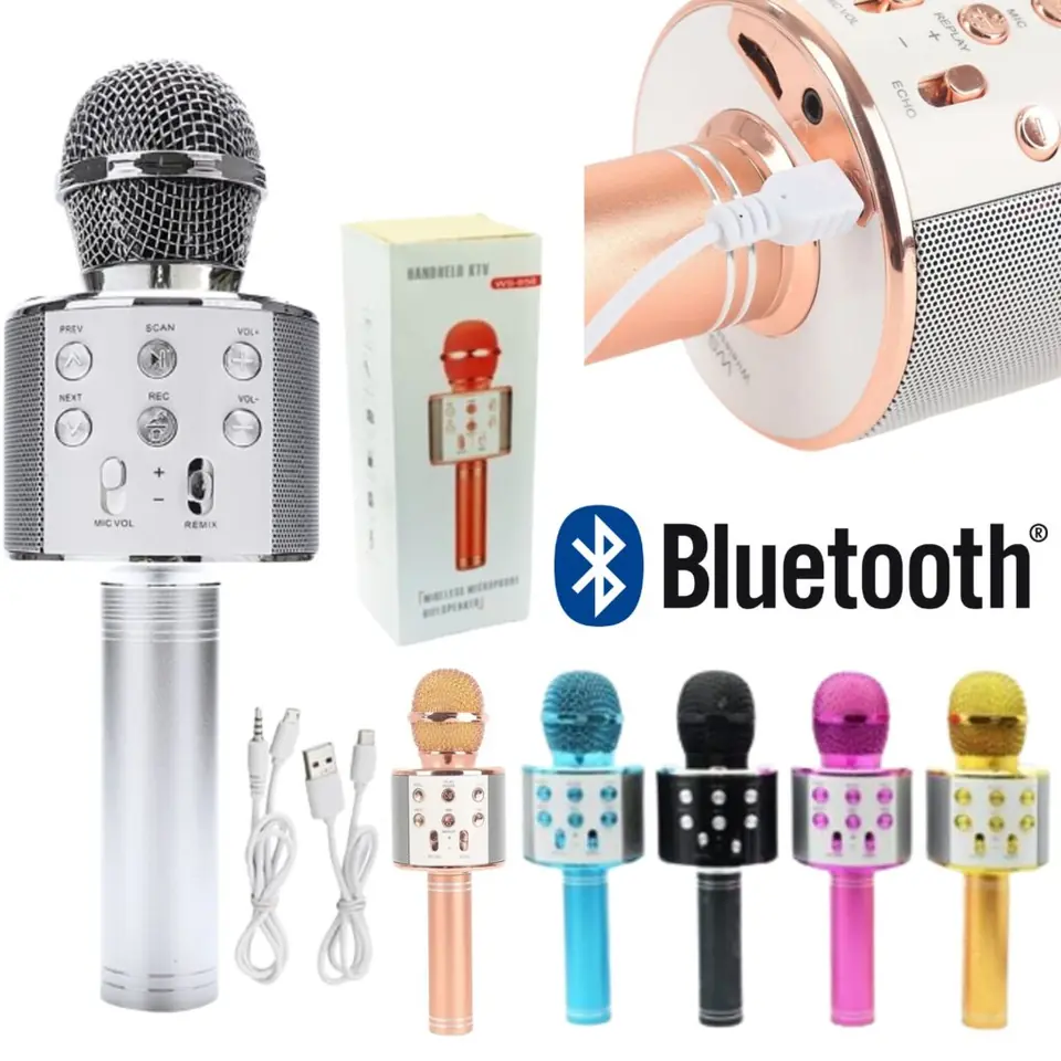 Micrófono Bluetooth Inalámbrico Karaoke Con Parlante
