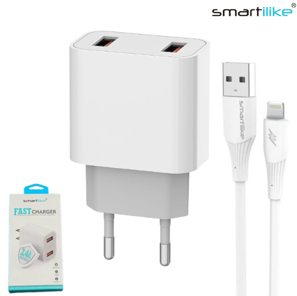 Cargador De Pared USB 2.4+Cable Iphone