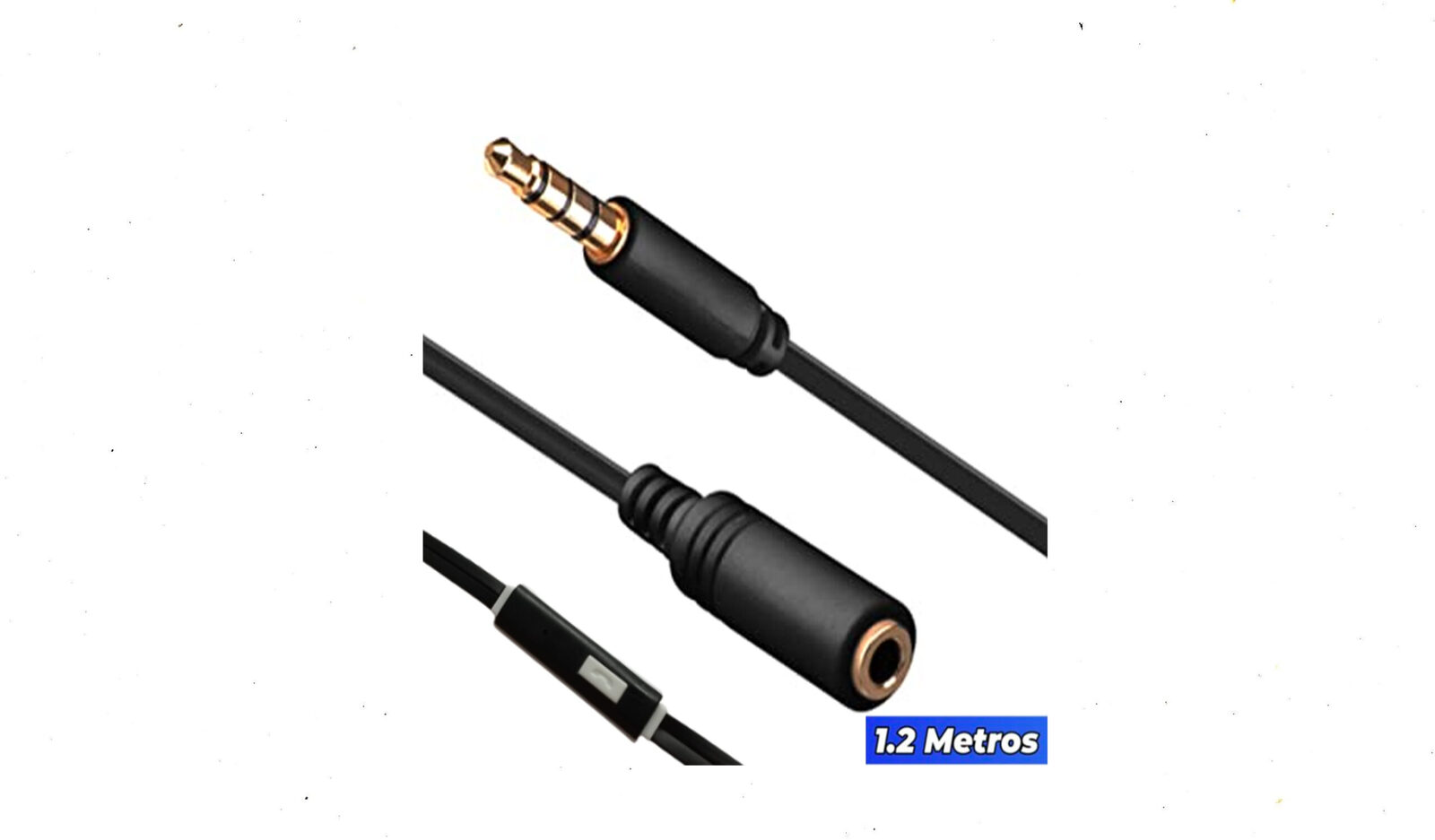 Cable Alargue 3.5MM Hembra A 3.5MM Macho / Convierte Auriculares En Manos Libres / 1.2MT