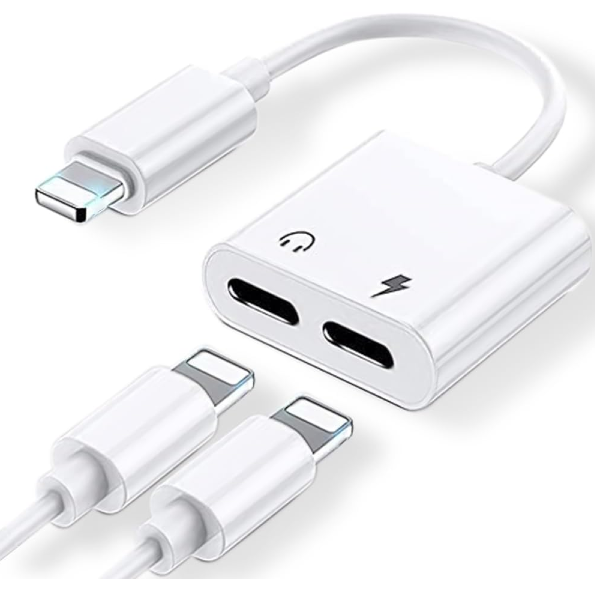 Adaptador para iphone audio y carga