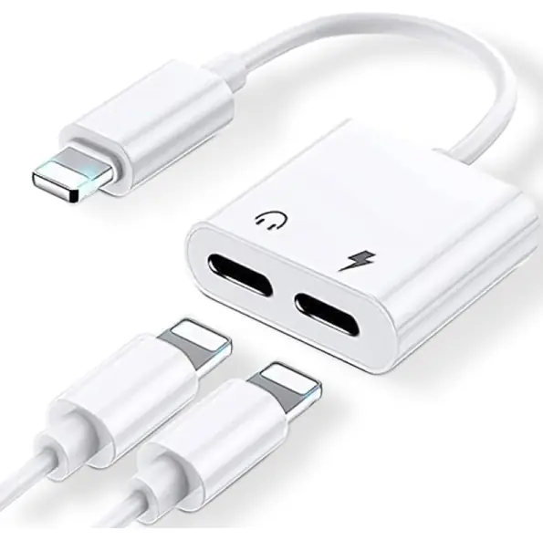 Adaptador para iphone audio y carga
