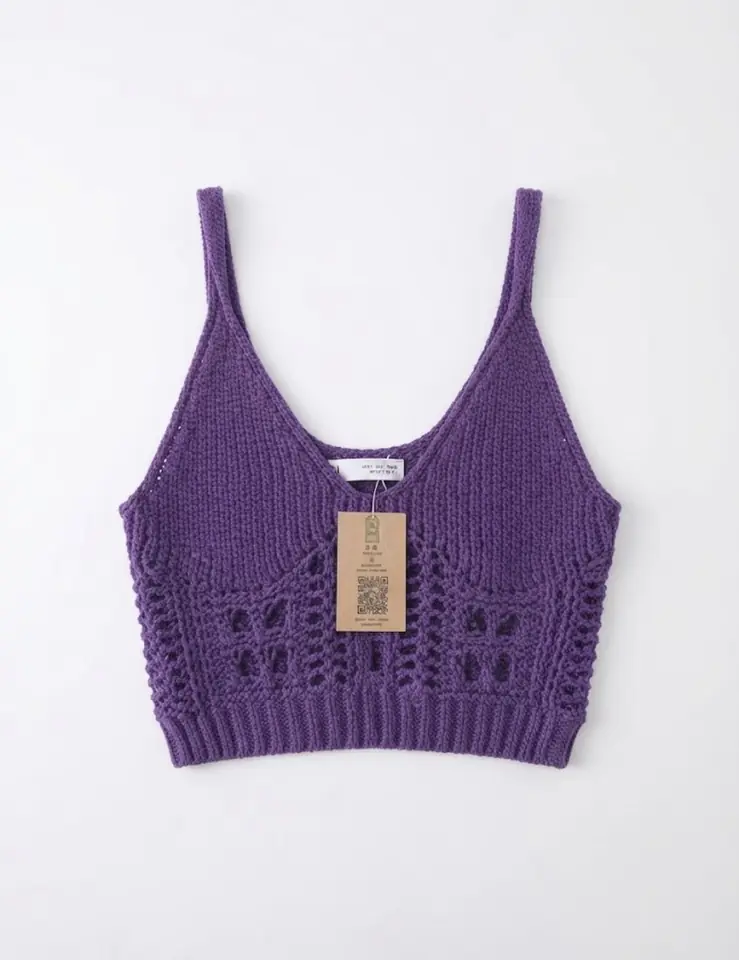 Top crochet ZARA talle S