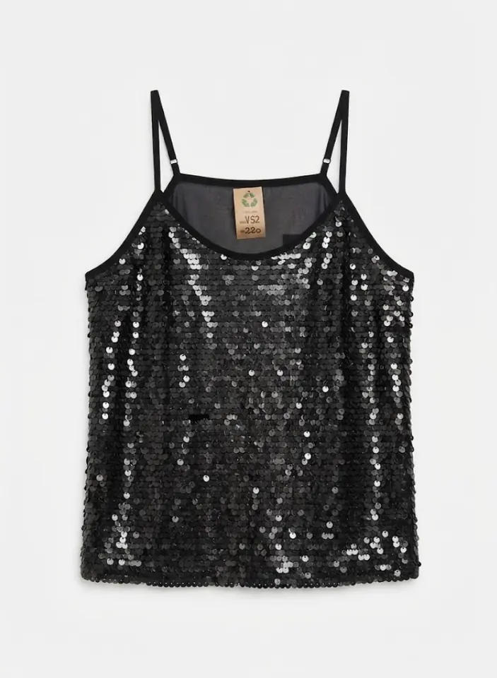 Blusa con lentejuelas talle S