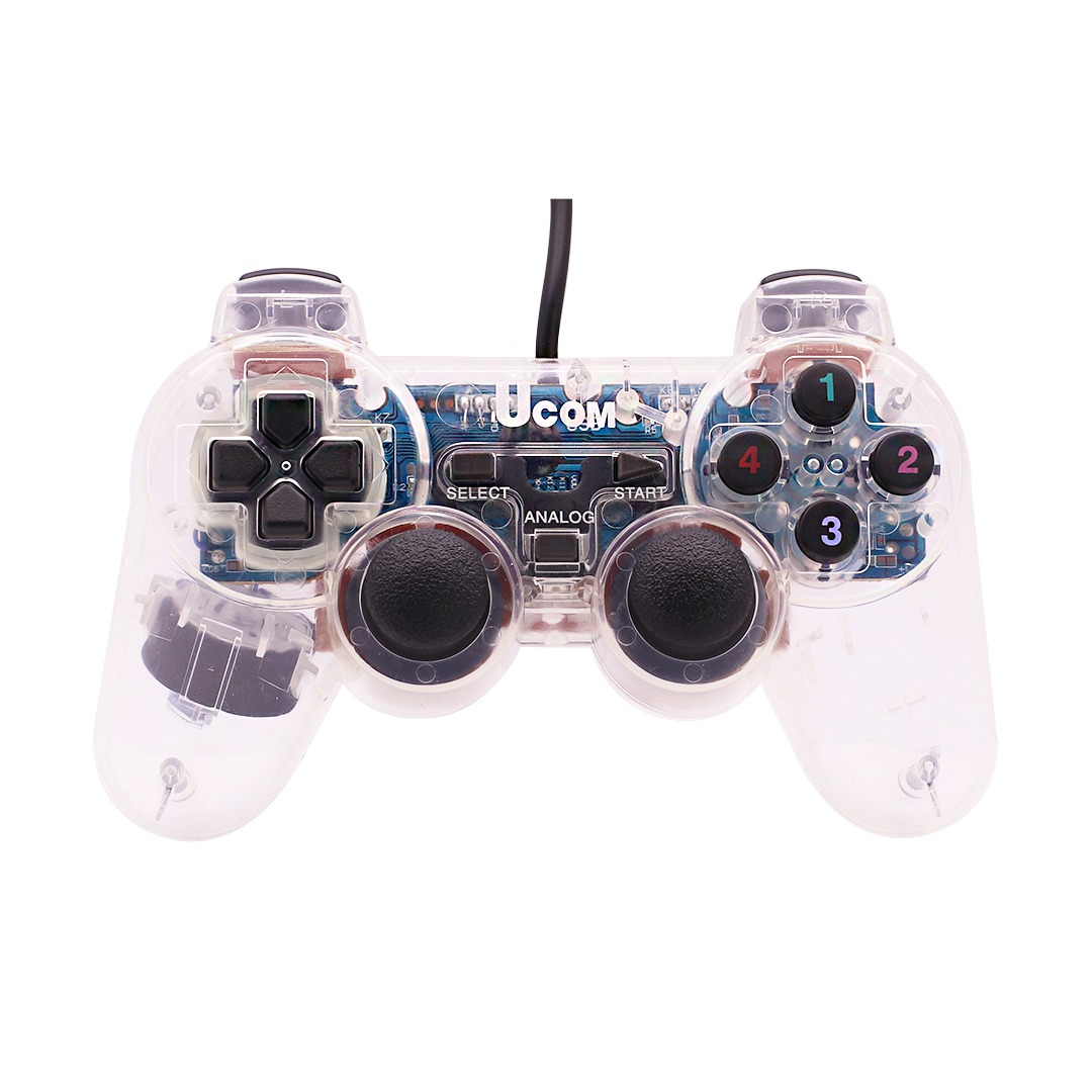 JOYSTICK CABLEADO USB TRANSPARENTE BLANCO