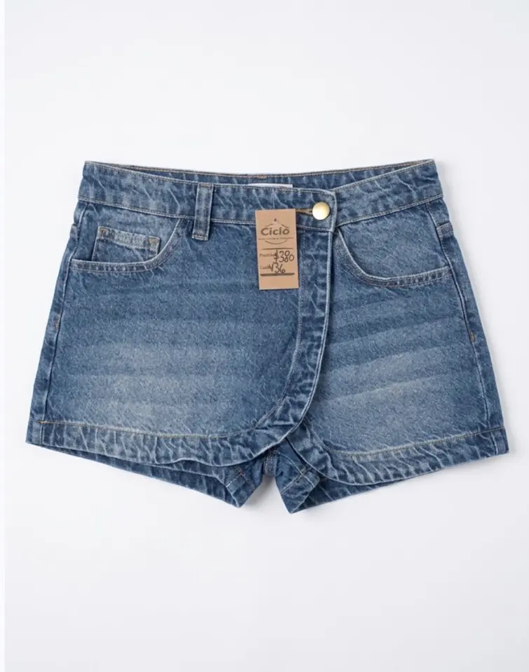 Short pollera Jean INDIAN talle 34