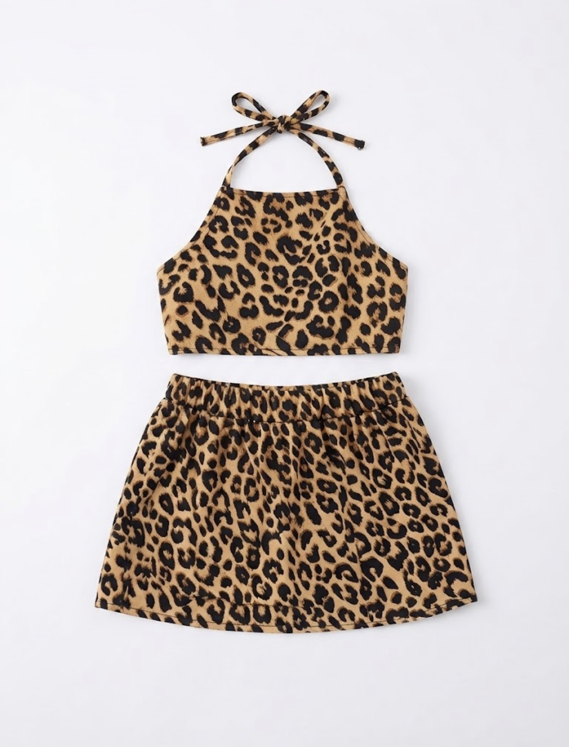 Pollera y top Animal Print talle 10-12 meses