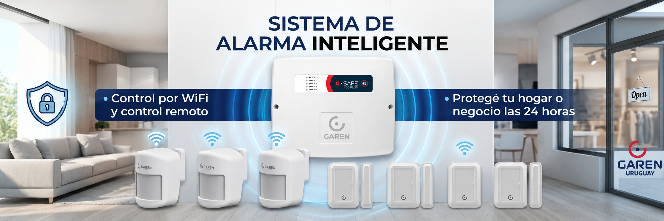 Sistema de alarma inteligente Garen para hogares y comercios