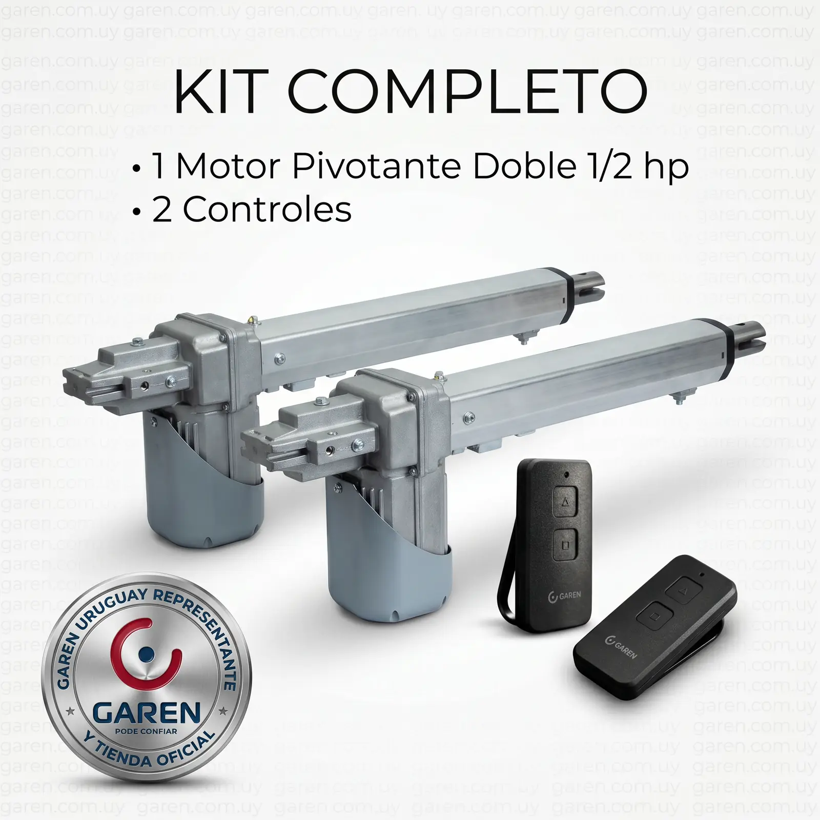Motor para Portón Pivotante Garen Doble 1/2 HP – Hasta 3 m por Hoja