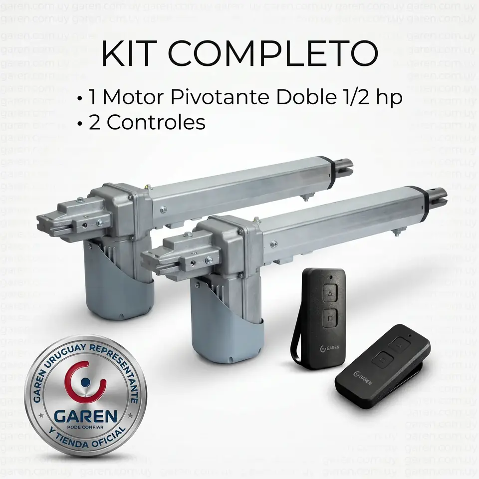 Motor para Portón Pivotante Garen Doble 1/2 HP – Hasta 3 m por Hoja