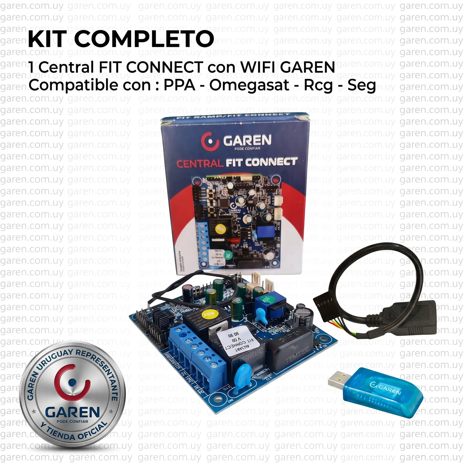 Central Fit Connect + 2 controles + Modulo WIFI