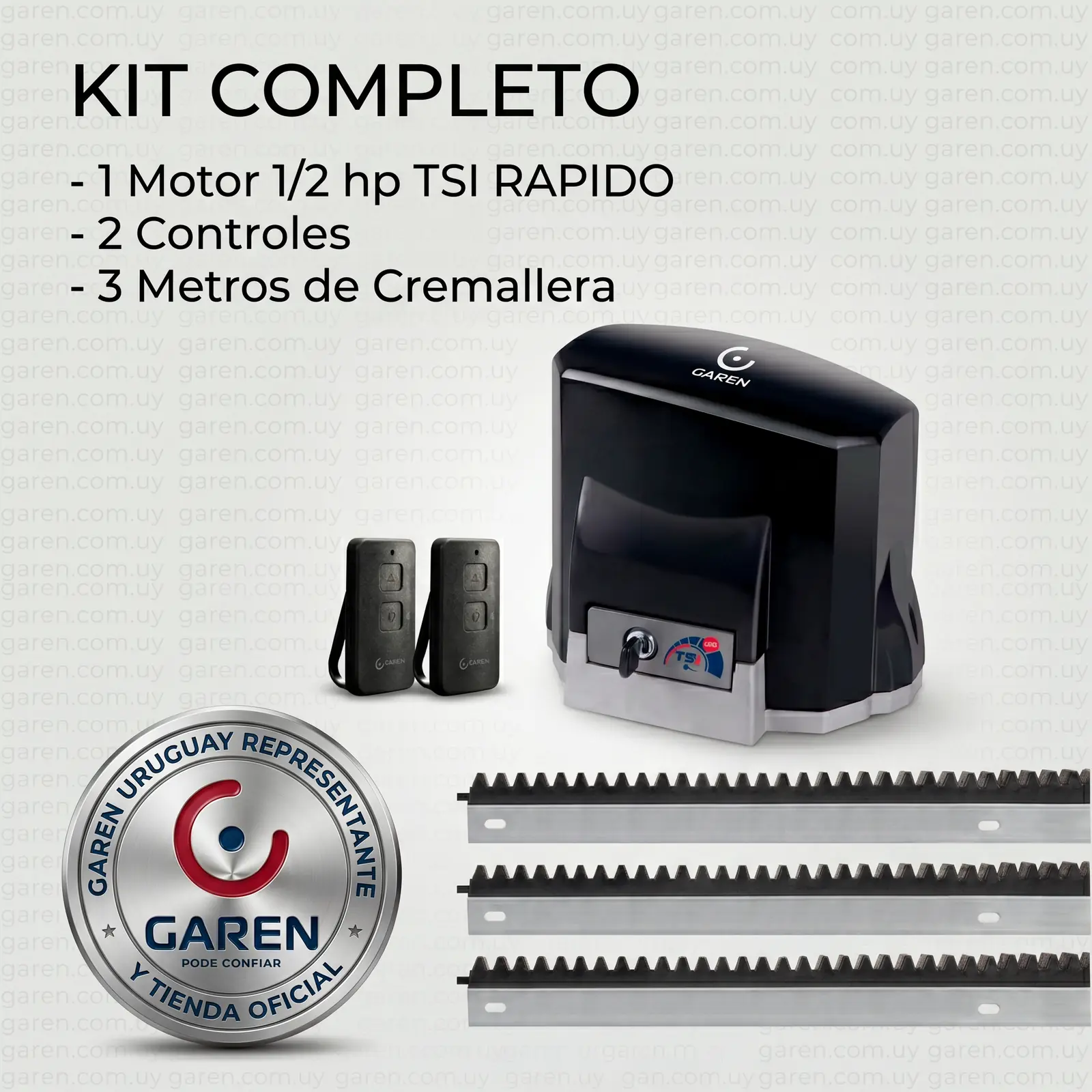 Motor para portón corredizo KDZ 1/2 Hp TSI RAPIDO Kit Completo