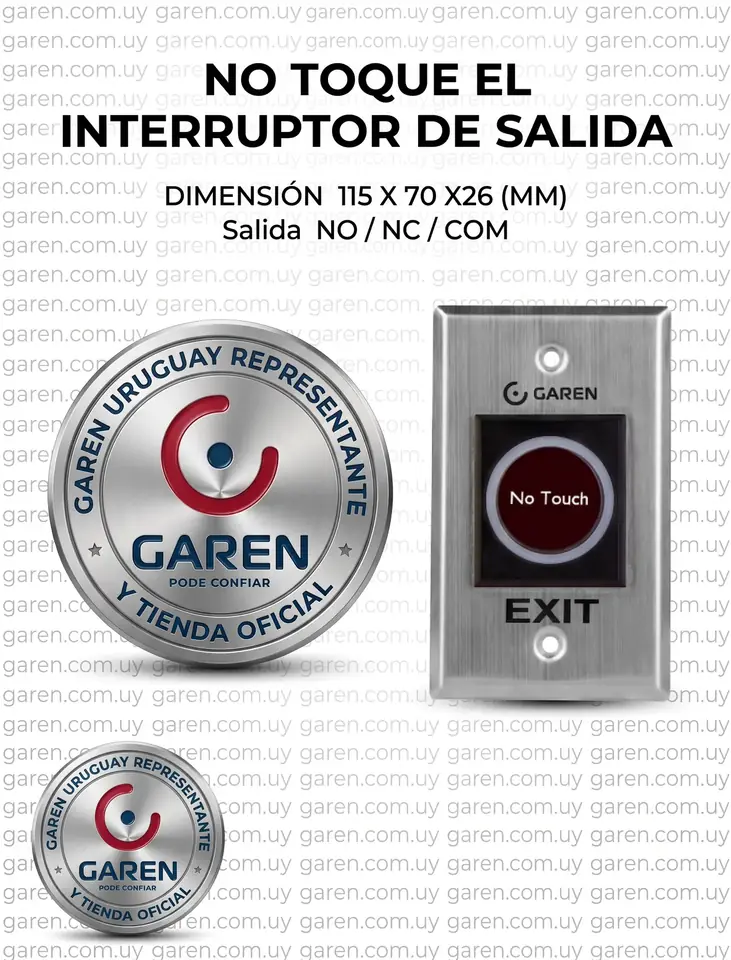 NO TOQUE EL INTERRUPTOR DE SALIDA