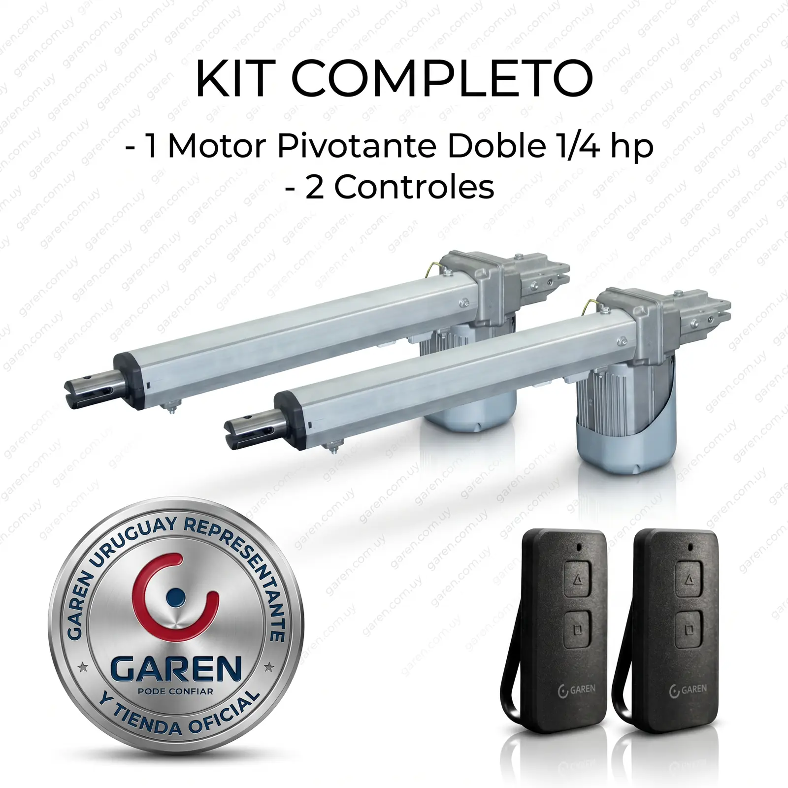 Motor para Portón Pivotante Garen Doble 1/4 HP – Hasta 1,5 m por Hoja