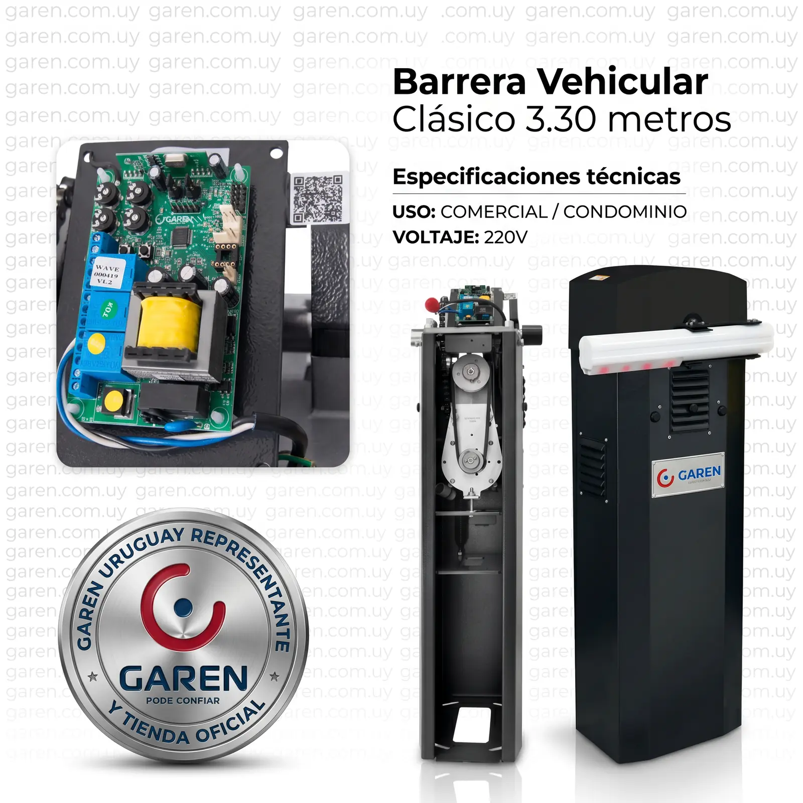 Barrera Vehicular  clásico 3.30 metros