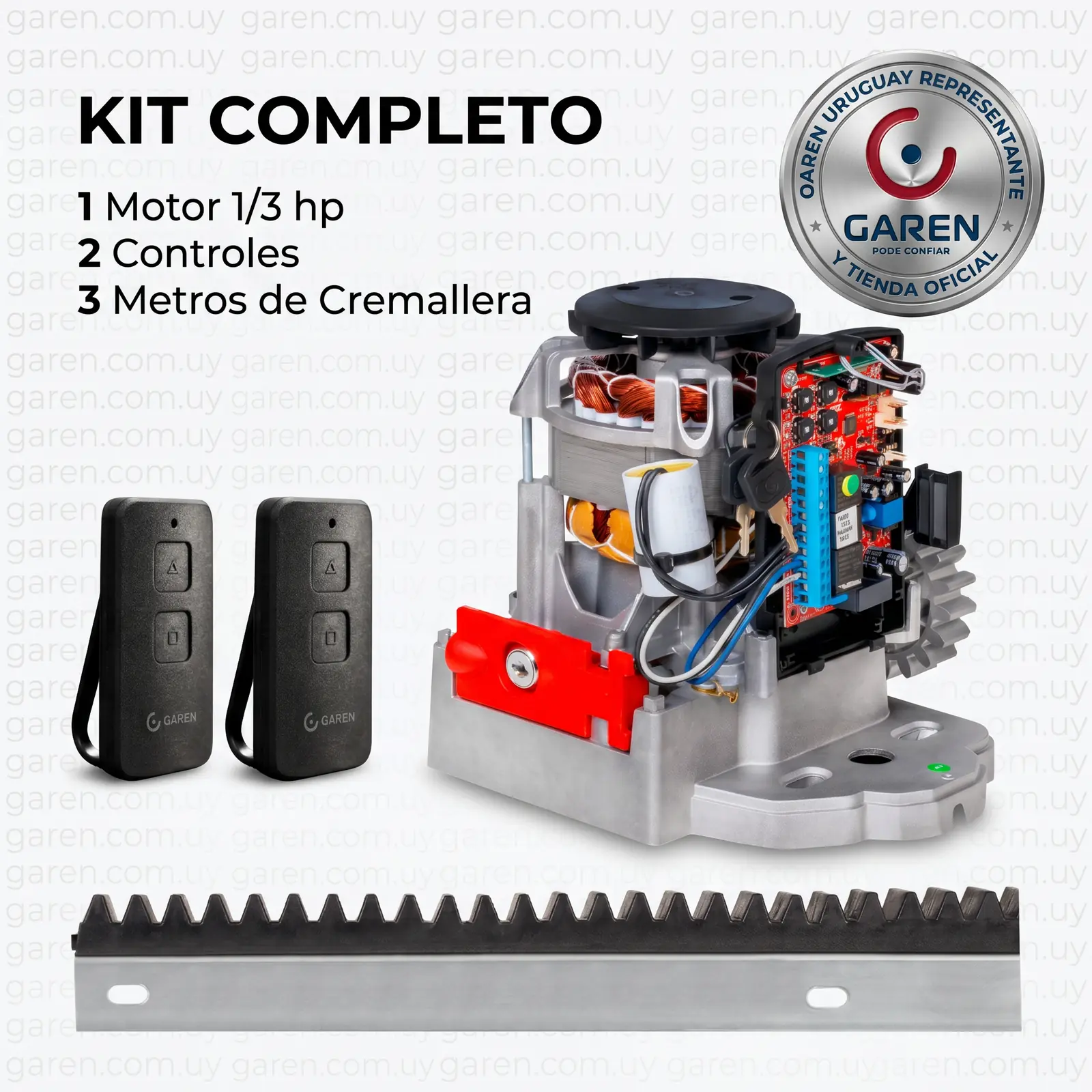 Motor para Portón Corredizo Garen KDZ Speed 1/3 HP – Kit Completo