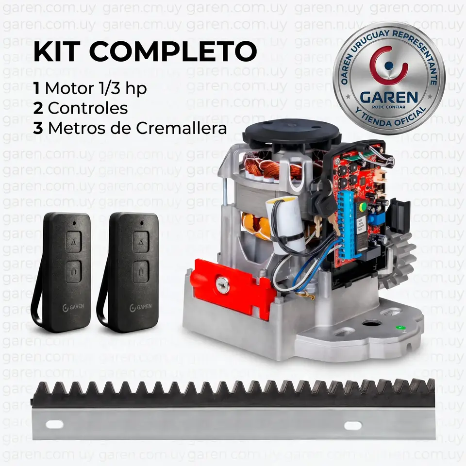 Motor para Portón Corredizo Garen KDZ Speed 1/3 HP – Kit Completo