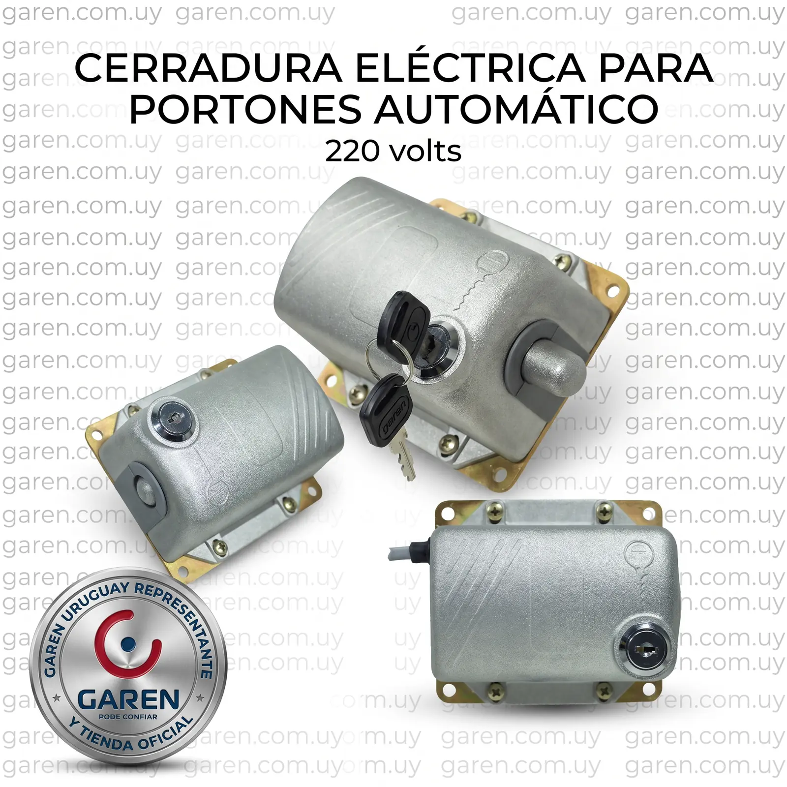 Cerrojo Eléctrico Garen 220V para Portones