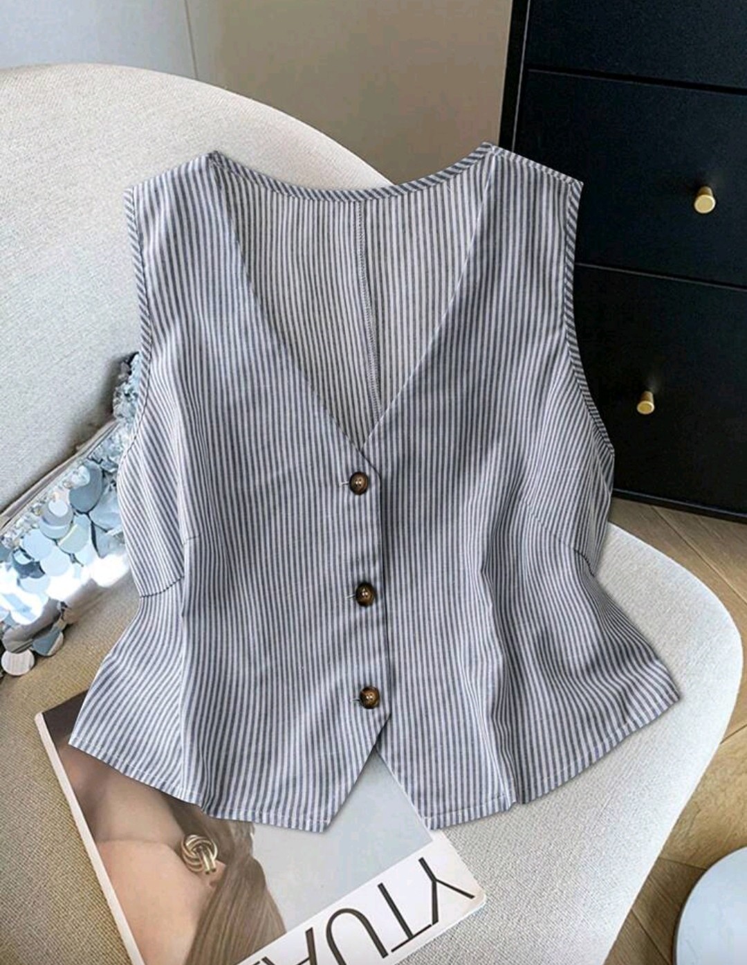 Chaleco a rayas 4 XL