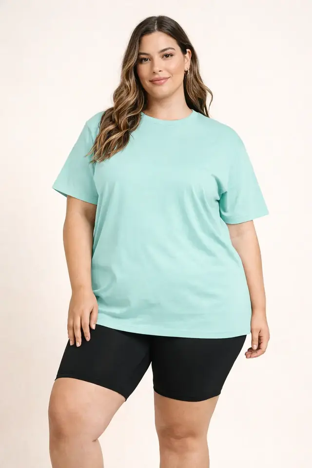 Remerón de algodón: verde agua
