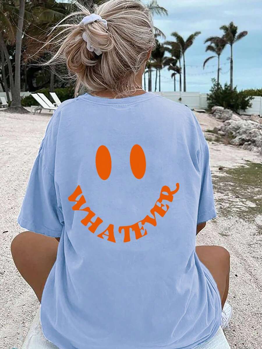 Remerón celeste estampado whatever 1 XL al 3 XL
