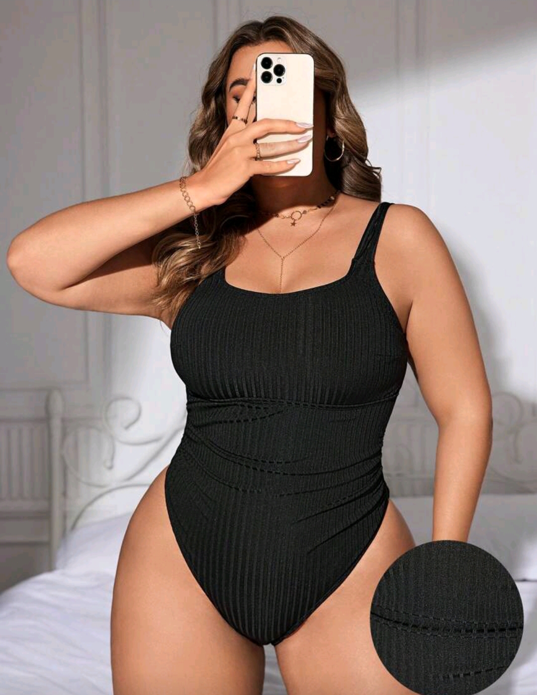 Malla negra fruncida 2 XL