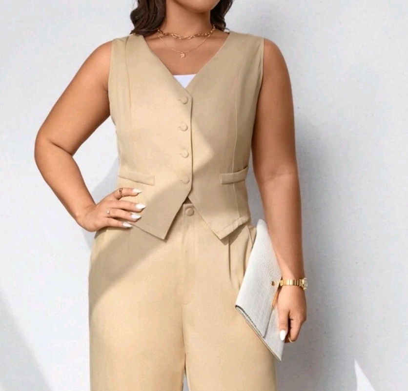 Chaleco beige 4 XL