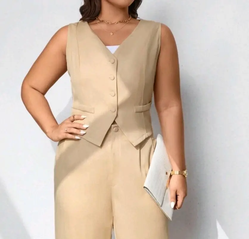Chaleco beige 4 XL