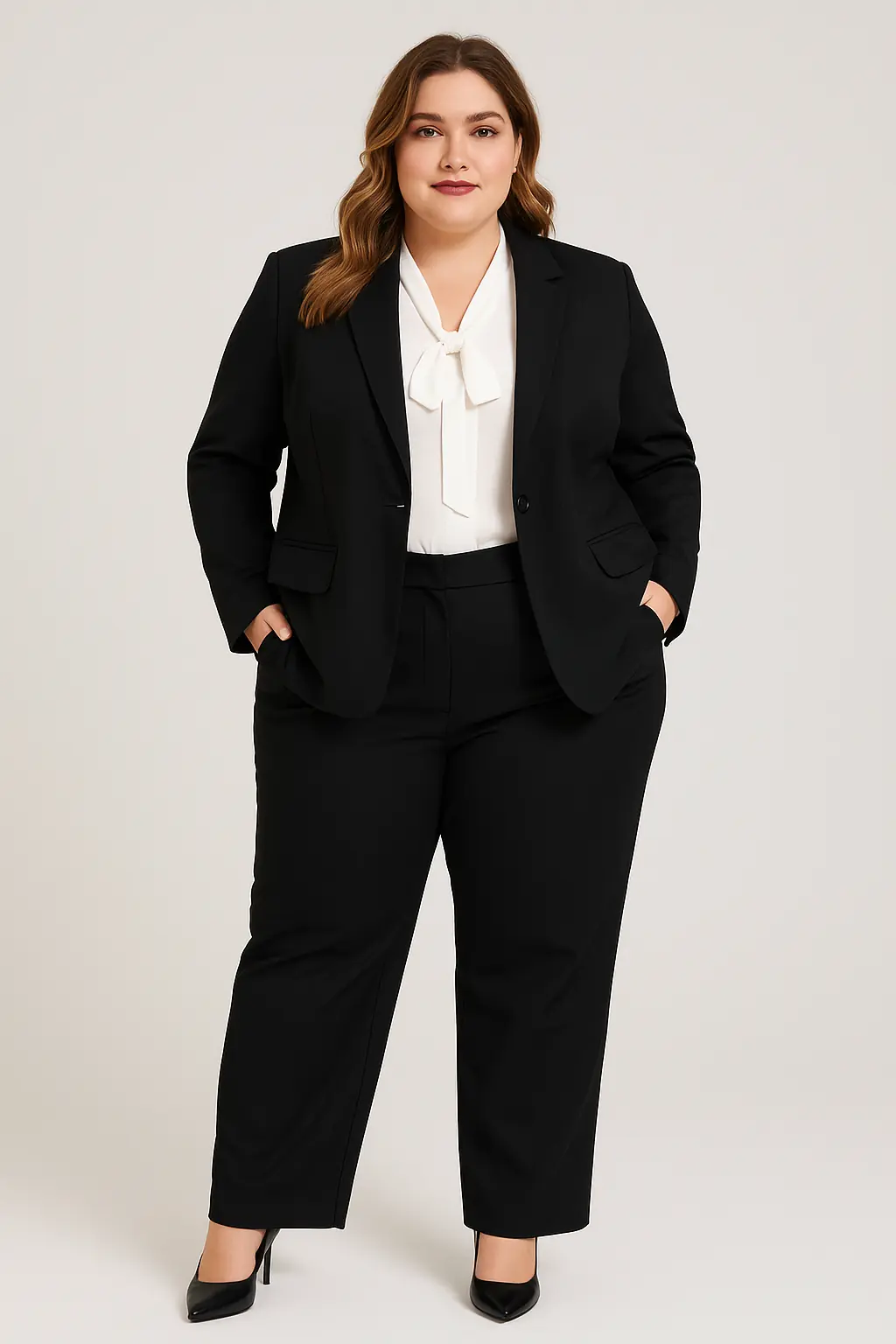 Camisa blanca con lazo XXL