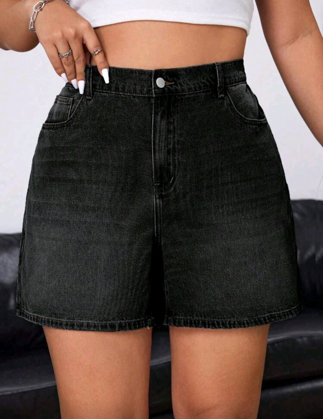 Short de jean negro 2 XL y 4 XL