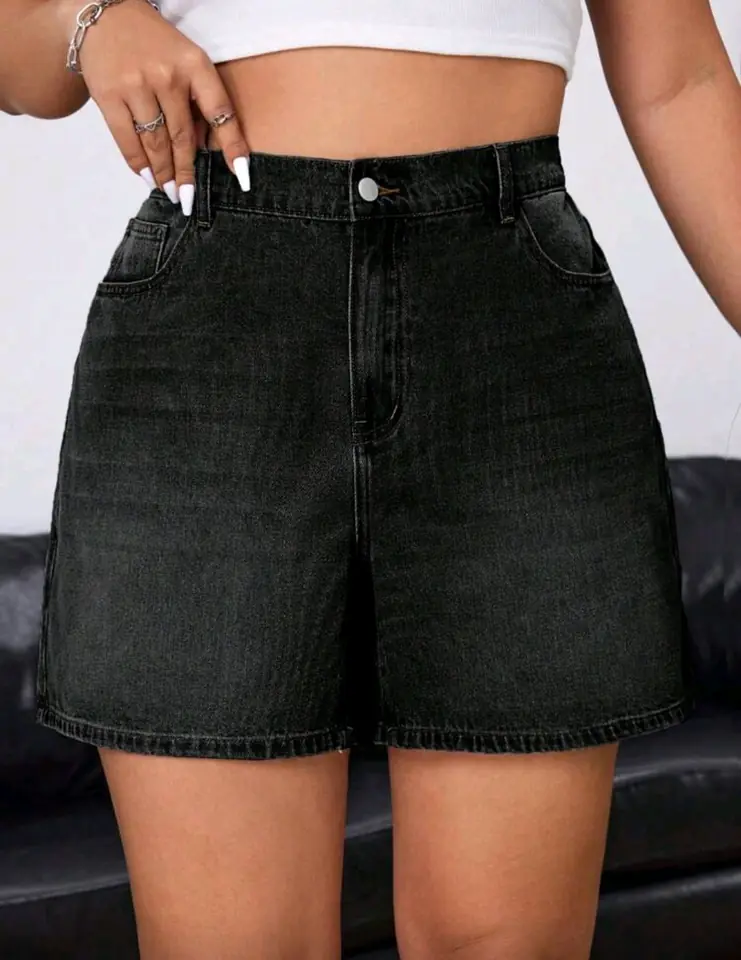 Short de jean negro 2 XL y 4 XL