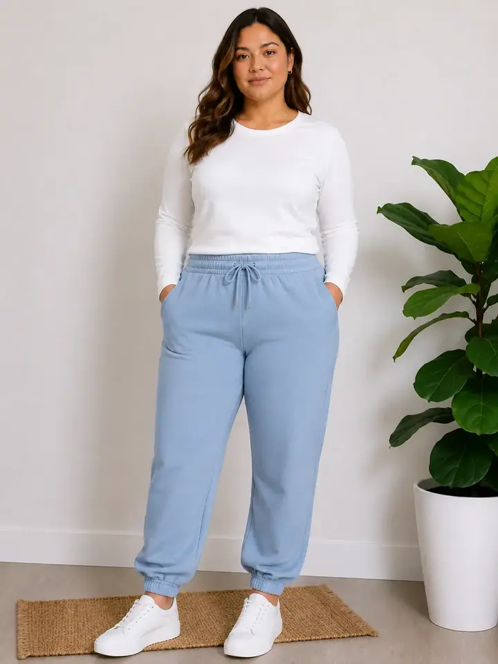 Pantalón deportivo celeste babucha 1 XL y 4 XL