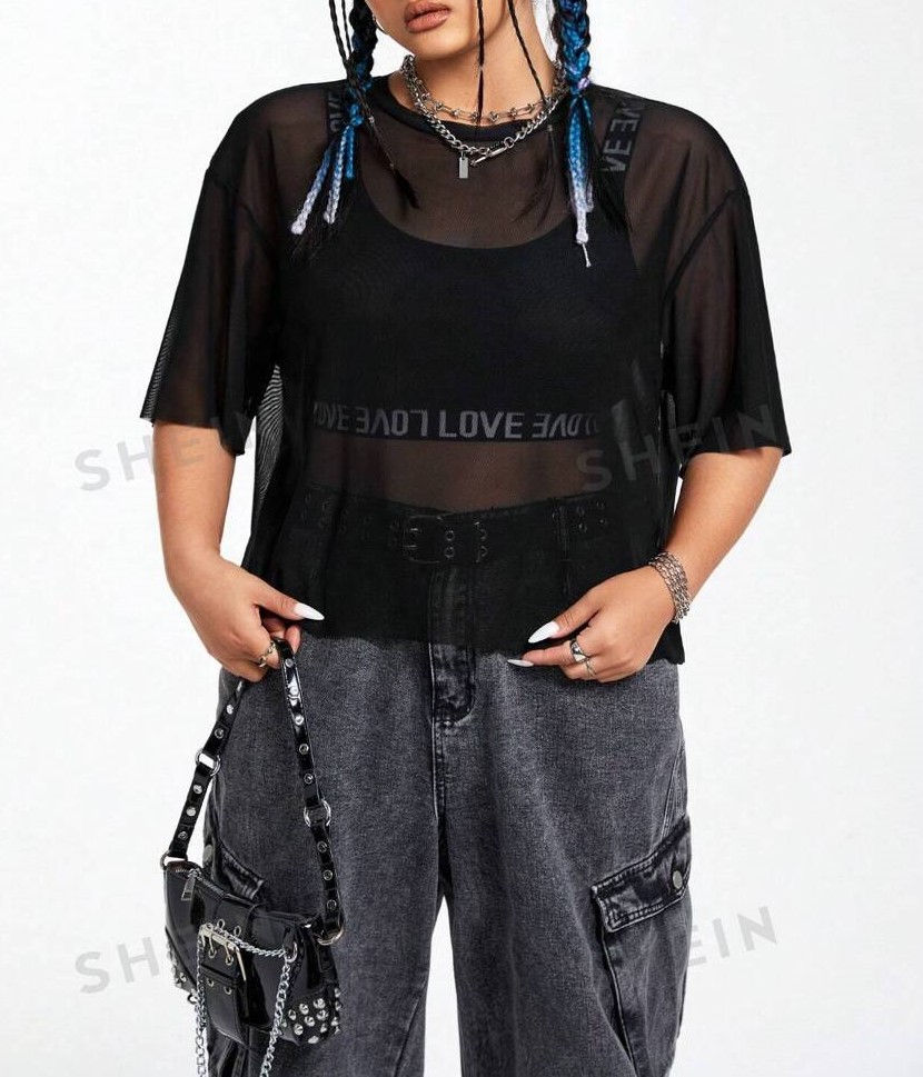 Blusa traslúcida 1 XL al 4 XL