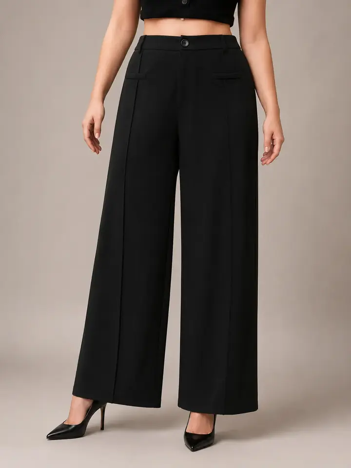 Pantalón de vestir ancho negro 2 XL al 4 XL