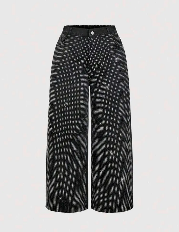 Jean ancho con brillos 3 XL